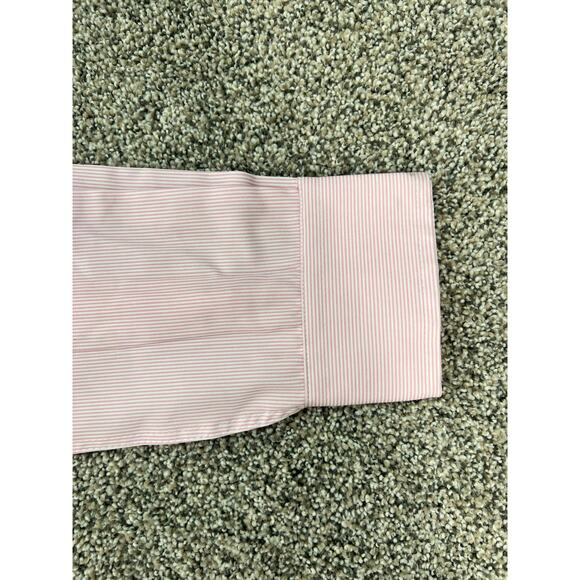 Report Collection Men Slim Fit Red Striped Button Up L/G - Picture 2 of 6